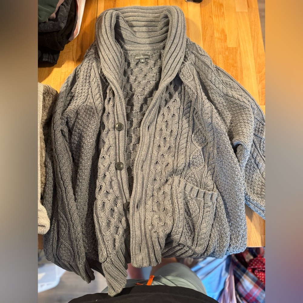 Signature Gray Men's Cardigan Sweater